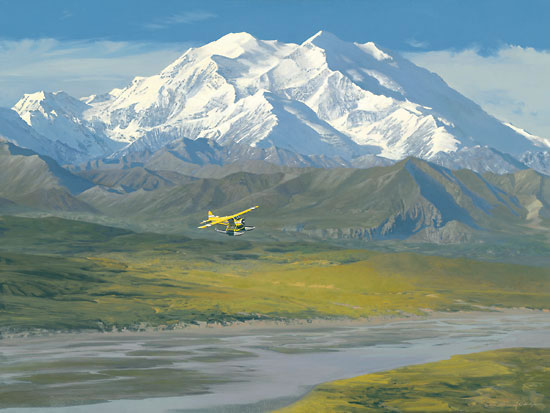 "Denali Summer" - William S. Phillips - DeHavilland Beaver Aviation Art